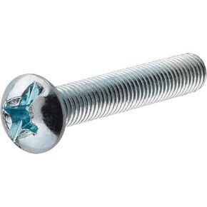Hillman 90123 6-32-Inch x 1/2-Inch Round Head Combo Machine Screw, 100-Pack, Zinc