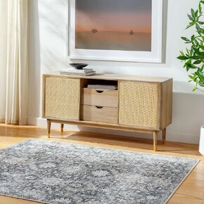 Livabliss x Vivir Lorelai Vintage Washable Area Rug, 2' x 2'11", Beige, (2' x 3')