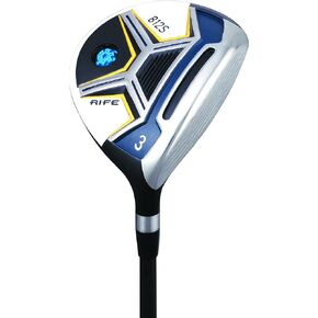 Senior Mens Rife 812s STRAIGHT FACE 3 Wood Golf Club Right Handed Senior Flex with Mens Senior Size Black Pro Velvet Grips