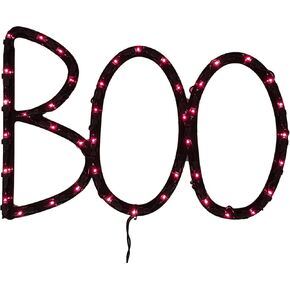 Halloween Lighted Ornamental Silhouette 14x17 - Boo