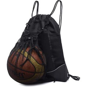 Basketball Drawstring Backpack Soccer Bag Portable Foldable Volleyball ​Gym Sports Swim String Bag