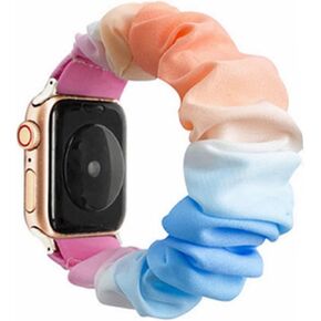 Scrunchie Elastic Watchband for Apple Watch Band Series 9 8 7 6 5 4 3 2 1 SE Ultra, Watch band for iwatch 49mm 45mm 41mm 38mm 40mm 42mm 44mm Strap Bracelet
