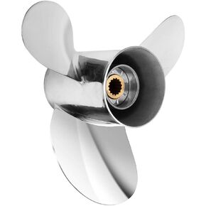 13 × 21 مروحة قارب من الفولاذ المقاوم للصدأ 15 سن خدد 3 شفرات تناسب ياماها إنجينز 50-130HP، RH in Kuwait