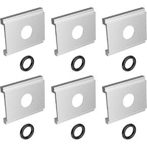 Aluminum Kayak Adapter for FeelFree UniTrack, Feel Free Kayak Track Adapter Plate, Compatible with FeelFree Kayak, Johnny Boats, Seastream Kayaks, and 3 Waters Kayaks, 6 Pack