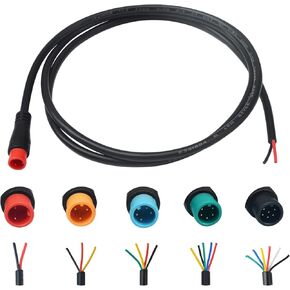 Ebike Extension Cable 2pin Male Line with Waterproof Plug Single Connector for DIY Electric Bicycle Display Throttle Light Ebike Accessories