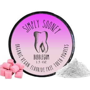Remineralizing Vegan Mineral Tooth Powder I Bubblegum Formula for Kids I Natural Whitening I Stronger Teeth 1.5oz (1.5 oz jar)