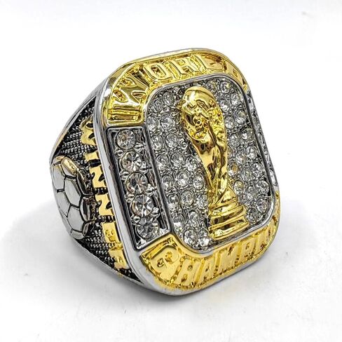 Customize Soccer Football Championship Rings Trophies with Display box in Saudi Arabia
