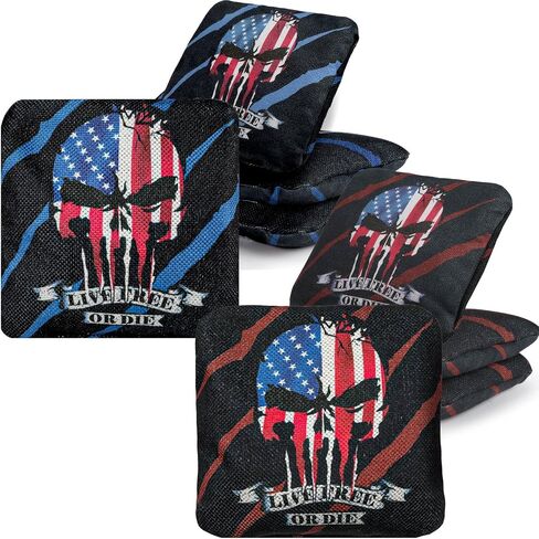 Cornhole Bags, Weather Resistant Dual Sided Slick and Stick Corn Hole Bean Bags Set of 8 for Toss Game with Carry Bag in Saudi Arabia