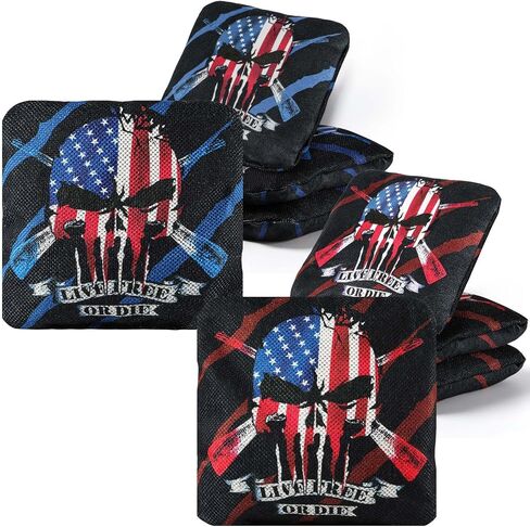 Cornhole Bags, Weather Resistant Dual Sided Slick and Stick Corn Hole Bean Bags Set of 8 for Toss Game with Carry Bag in Saudi Arabia