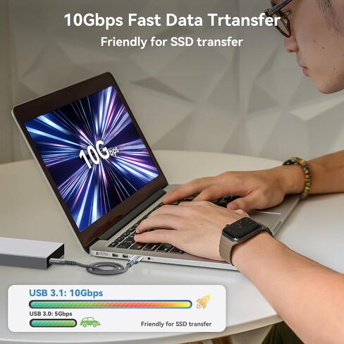كابل شاحن USB C [قطعتان/4 أقدام]، كابل شحن سريع من النوع C، كابل USB A إلى USB C مجدول من النايلون لأجهزة iPhone 15/15 Pro وMacBook وiPad وGalaxy وأجهزة أخرى من النوع C. in Kuwait