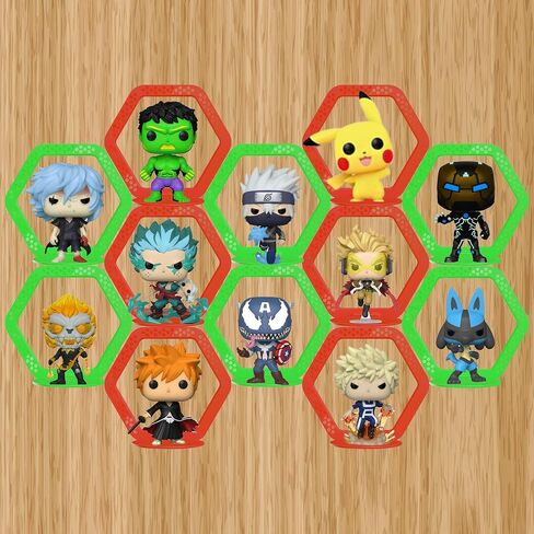 4 PCS Riser Display Shelf(Glows in the Dark) for Funko Pop Figures,Fluorescent at night,wall Floating Shelves Display Ledge,Funko POP Figures Display Stand,Floating Wall Shelves for Funko POP Figures in Saudi Arabia