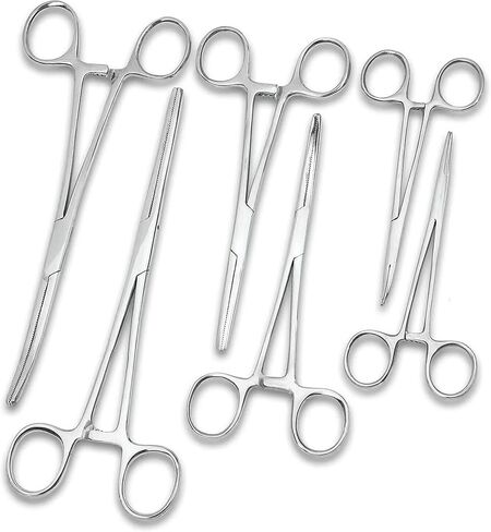 OdontoMed2011 Tactical Black Ultimate Hemostat Set, 6 Piece Ideal for hobby tools, electronics, fishing and taxidermy (5", 6.25", 8") in Saudi Arabia