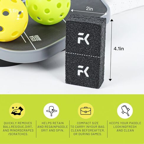 FK Carbon Cleaner Pickleball Paddle Eraser Carbon Fiber Fiberglass Cleaner Pickleball Accessories Clearance Pickleball Paddles Rubber Cleaner Pickleball Equipment Extended Type Detachable in Saudi Arabia