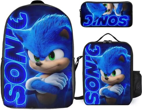Cartoon Boys Backpack | Kids Navy School Backpack Pencil Case Lunch Bag | Game Merchandise in Saudi Arabia