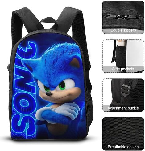 Cartoon Boys Backpack | Kids Navy School Backpack Pencil Case Lunch Bag | Game Merchandise in Saudi Arabia