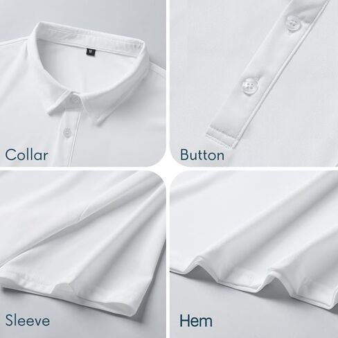 Mens Golf Shirt Ice Silk Elastic Quick Dry Short Sleeve POLO Shirt for Men Moisture Wicking in Saudi Arabia