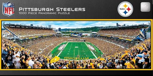 MasterPieces 1000 Piece Sports Jigsaw Puzzle - NFL Pittsburgh Steelers Endzone View Panoramic - 13"x39" in Saudi Arabia