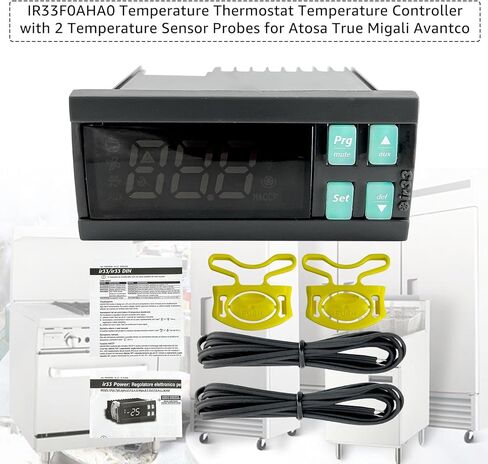 IR33F0AHA0 17819471 جهاز التحكم في درجة الحرارة بالترموستات مع 2 مجسات استشعار درجة الحرارة ل Atosa True Migali Avantco in Kuwait