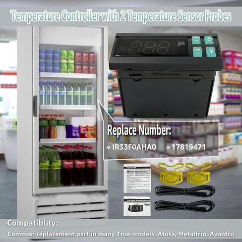 IR33F0AHA0 17819471 جهاز التحكم في درجة الحرارة بالترموستات مع 2 مجسات استشعار درجة الحرارة ل Atosa True Migali Avantco in Kuwait