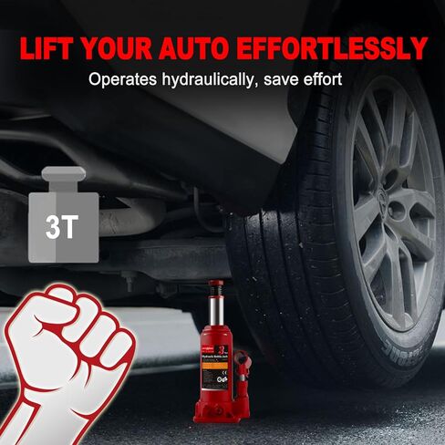 5 Ton 10,000lb Hydraulic Bottle Jack with Jack Pad for Car Pickup Truck RV Auto Repair Carrying Storage Case Box in Saudi Arabia