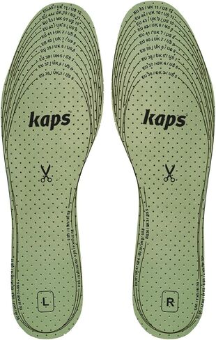 KAPS Soft Latex Adult Unisex Cut to Size Cut to Fit Shoe Insoles Inserts, Comfortable Perforated Latex and Cotton Prevent Odour and Absorb Moisture in Saudi Arabia