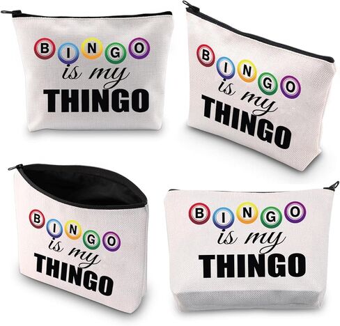 BDPWSS Funny Bingo Gifts Bingo Makeup Bag Bingo Player Gift Bingo Is My Thingo For Bingo Gambler Gift Bingo Lover Gift (My Thingo) in Kuwait