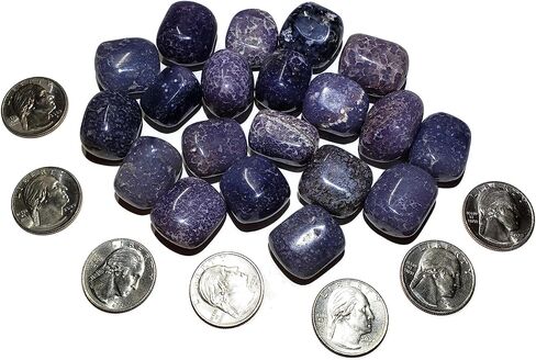 1pc Grape Agate Aka Purple Botryoidal Chalcedony 21mm - 24mm Rare High Grade Hand Polished Tumbled Natural Healing Crystal Gemstone An Amazing New Find from Indonesia in Saudi Arabia