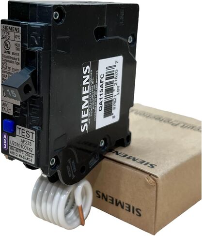Siemens QA115AFC 15-Amp Single Pole 120-volt Plug-On Combination AFCI Breaker, Black (Pack of 10) in Saudi Arabia