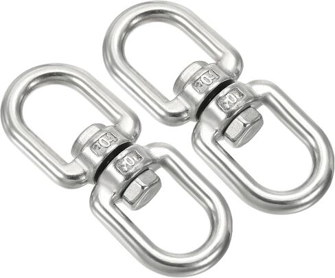 PATIKIL Double Ended Swivel Eye Hook M4 Working Load 133kg/293lbs, 2Pcs 304 Stainless Steel Eye to Eye Swivel Shackle Ring Connector for Marine Mooring Hanging in Saudi Arabia