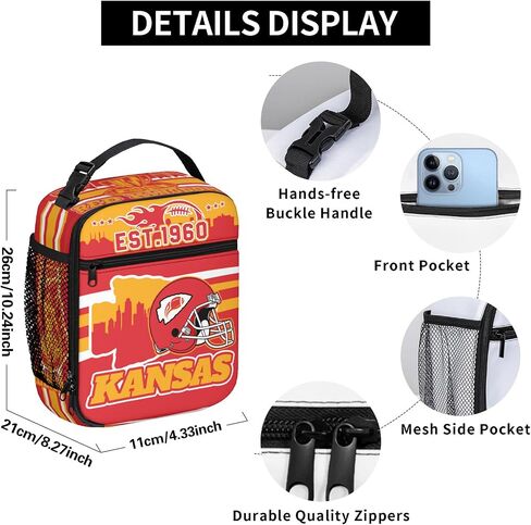 Kansas Lunch Bag Gifts, Kansas Lunch Box Gifts for Men Women, Insulated Kansas Tote Cooler for Boys Girls in Saudi Arabia