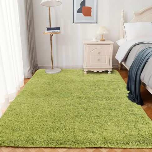 Black Area Rugs for Bedroom, Ultra Soft Fluffy Rug Carpet for Living Room Home Decor, Luxury Fuzzy Shag Lounge Rug Ideal for Bedside, Nursery, Kids Baby Room, 3x5 Feet in Saudi Arabia