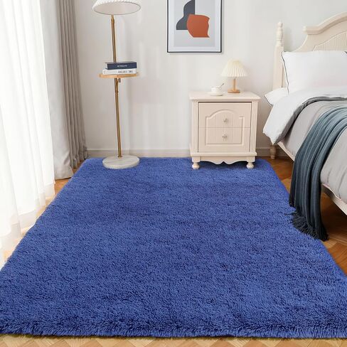 Black Area Rugs for Bedroom, Ultra Soft Fluffy Rug Carpet for Living Room Home Decor, Luxury Fuzzy Shag Lounge Rug Ideal for Bedside, Nursery, Kids Baby Room, 3x5 Feet in Saudi Arabia