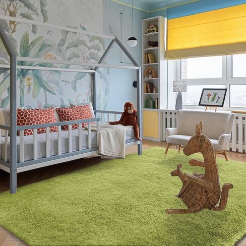 Black Area Rugs for Bedroom, Ultra Soft Fluffy Rug Carpet for Living Room Home Decor, Luxury Fuzzy Shag Lounge Rug Ideal for Bedside, Nursery, Kids Baby Room, 3x5 Feet in Saudi Arabia