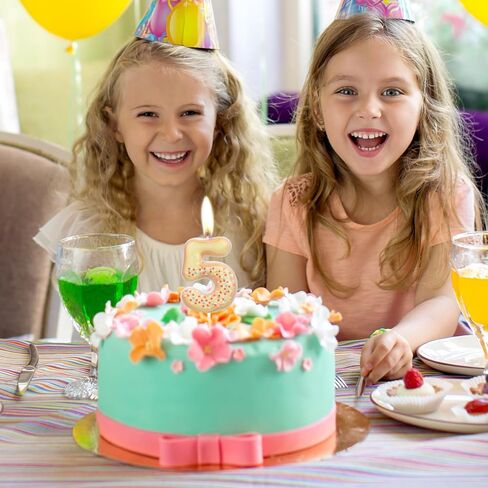 شموع عيد ميلاد ZHIHUI، تزيين حفلات أرقام بسكويت الدونات، غلاف كعكة الشوكولاتة النابض بالحياة، شموع كعكة عيد ميلاد سعيد لطيفة لمستلزمات الاحتفال بالذكرى السنوية لحفلات أعياد الميلاد (أرقام 2) in Saudi Arabia