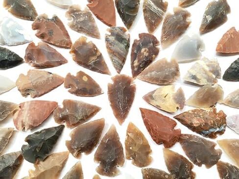 مجموعة جيت مكونة من 50 رأس سهام من حجر العقيق والأحجار الكريمة الطبيعية وموازنة الشفاء وتنظيف الطاقة تقريبًا. 0.75 بوصة - 1.25 بوصة in Saudi Arabia