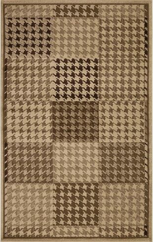 Superior Indoor Area Rug, Jute Backing, Floral Color Block Modern Farmhouse, Ideal for Entryway, Living Room, Kitchen, Bedroom, Hallway, Floor Cover, Phlox Collection, 4' x 6', Beige in Saudi Arabia