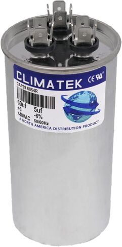 ClimaTek Round Capacitor - fits Bryant # HC98JA061D | 60/5 uf MFD 370/440 Volt VAC in Saudi Arabia