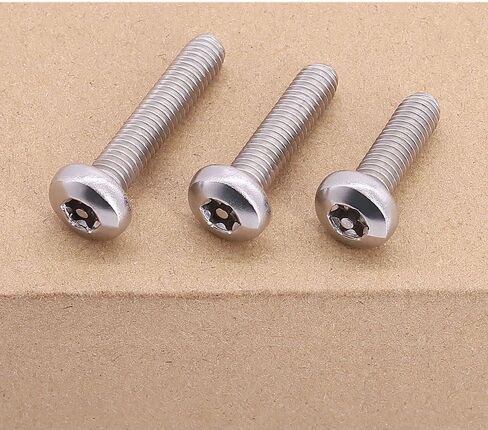 براغي M5-0.8 × 25 مم (40 قطعة) براغي آلة أمان توركس برأس عموم، تتضمن لقمة واحدة، 304 من الفولاذ المقاوم للصدأ 18/8، براغي مقاومة للعبث، خيط كامل، GB2672(Torx) in Kuwait
