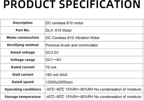 15pcs DC Vibration Motor 6mm x10mm Micro Coreless Vibrating Motor 3V 12000RPM for DIY toys,Handmade electronic accessories in Saudi Arabia