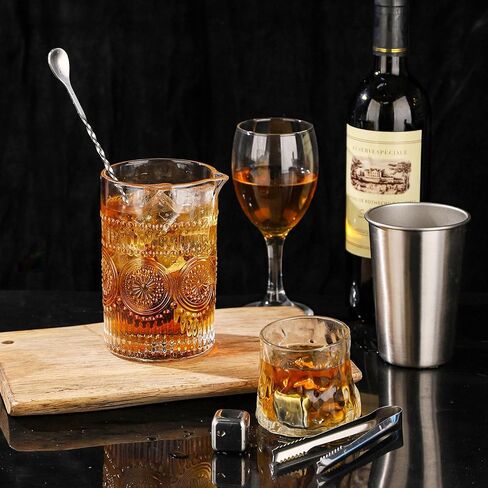 VanEnjoy Set of 2 20oz Crystal Cocktail Mixing Glass Cocktail Pitcher, Cocktail Stirring Glass Old Fashioned Kit for Bartenders in Saudi Arabia