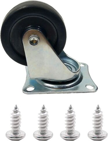 8 Pcs 2 inch Casters:Swivel Caster Wheels Rubber Base with Top Plate & Bearing Heavy Duty, Caster Wheels for Cart Furniture Workbench. (2 inch Casters) in Kuwait