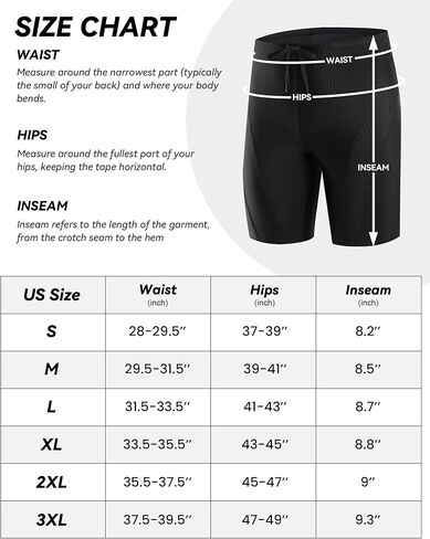 Runhit Swim Jammers للرجال UPF 50+ ملابس السباحة الصلبة للسباق التنافسي والتدريب in Kuwait