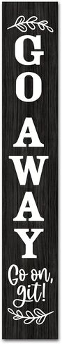(48inx8in) Tall Go Away Go On Git Vertical Sign for Front Porch Standing Unwelcome Signs Vertical Hanging Wooden Go Away Sign for Front Door Home Decoration Farmhouse Decor Outdoor Indoor in Saudi Arabia