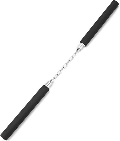 QWORK Safe Foam Rubber Training Nunchucks, 11×6.69 Inch, Soft Padded Foam with Stainless Steel Chain, 4 Pcs in Saudi Arabia