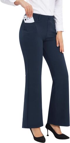 Stelle Women's 31" Dress Pants Business Casual Wide Leg Pants with Pockets Stretchy High Waisted Office Slacks for Work in Saudi Arabia