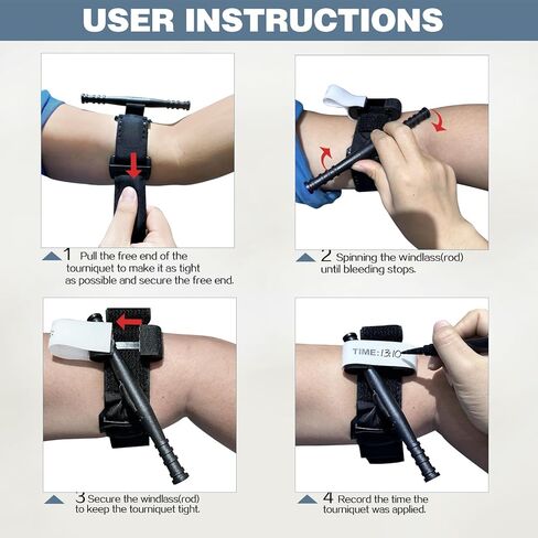 Tourniquet,Tourniquet Kit for Turnicate Military,Emergency First Aid Rapid One Hand Operation Hemostasis Medical Tourniquetes for Outdoor Hiking Adventure Training (10 Pack Orange) in Kuwait