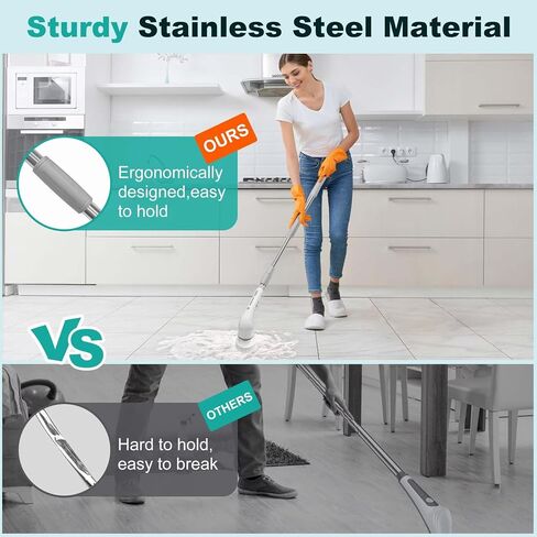 Electric Spin Scrubber: Cordless Shower Scrub Brush, 8 Replaceable Brush Heads, Electric Cleaning Brush for Bathroom, Tile Tub, Car, Sink, Floor, Window in Saudi Arabia