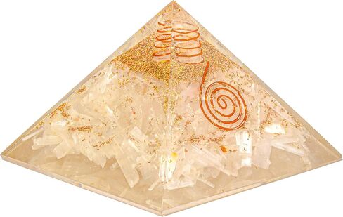 Selenite XL 85MM Orgone Energy Generator Pyramid (Selenite, XL 85MM) in Saudi Arabia