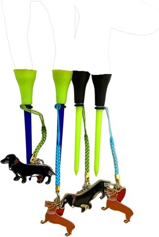 2 Pieces 1 Set Golf Tee Hanger Cat, Dog Tee Hanger Golf Tee Holder Putter Keeper Buddy Supplies Golf Accessories in Saudi Arabia