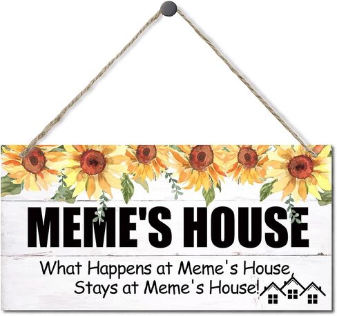 Vintage Style Sign, Granny's House What Happens at Granny's House, Stays at Granny's House, Hanging Wood Sign Home Decorative, Printed Wood Wall Art Sign, Gift for Grandma 12x6 in in Saudi Arabia